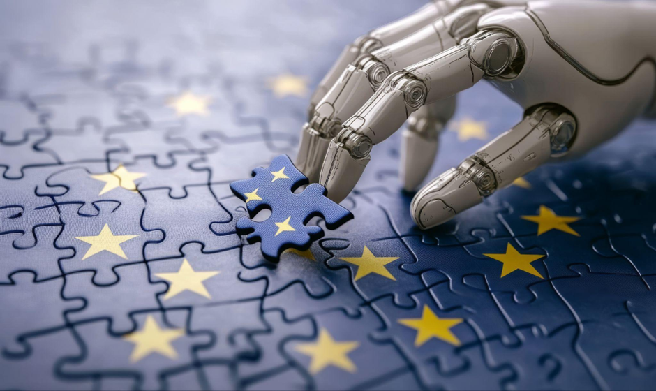 illustration robot puzzle EU